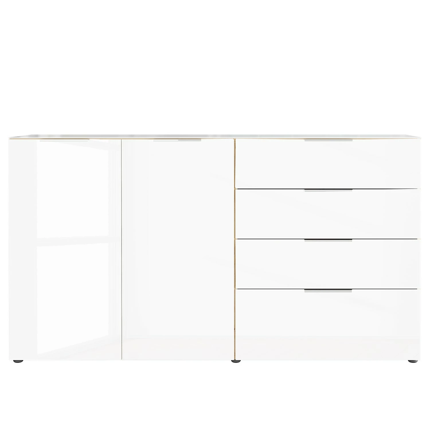 Germania Sideboard Oakland II - Glas - Weiß / Eiche Navarra Dekor 5 Germania Sideboard Oakland II - Glas - Weiß / Eiche Navarra Dekor – Bild 3