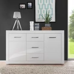 Loftscape Sideboard Bricktown II - Hochglanz Weiß / Matt Weiß -Büromöbel Verkäufe 1000224403 200904 12223700087 MOOD DETAILS P000000001000224403 mood