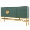 Tenzo Sideboard Scoop - Eiche teilmassiv - Dunkelgrün -Büromöbel Verkäufe 1000226392 201006 12073800129 IMAGE P000000001000226392