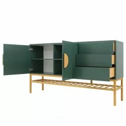 Tenzo Sideboard Scoop - Eiche teilmassiv - Dunkelgrün -Büromöbel Verkäufe 1000226392 201006 12073800131 DETAILS P000000001000226392