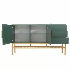 Tenzo Sideboard Scoop - Eiche teilmassiv - Dunkelgrün -Büromöbel Verkäufe 1000226392 201006 12073800133 DETAILS P000000001000226392