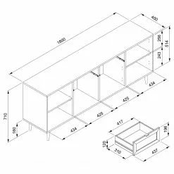 Naturoo Sideboard Bouzy II - Eiche Sonoma Dekor 23 Naturoo Sideboard Bouzy II - Eiche Sonoma Dekor -Büromöbel Verkäufe 1000227250 201007 13492600021 SKETCH DETAILS P000000001000227250 sketch