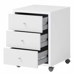 Furnitive Rollcontainer Vernas - Kreideweiß / Silber -Büromöbel Verkäufe 1000227845 201021 16250800004 DETAILS P000000001000227845