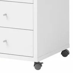Furnitive Rollcontainer Vernas - Kreideweiß / Silber -Büromöbel Verkäufe 1000227845 201021 16251100006 DETAILS P000000001000227845