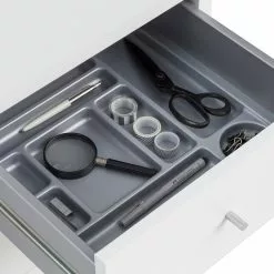 Furnitive Rollcontainer Vernas - Kreideweiß / Silber -Büromöbel Verkäufe 1000227845 201021 16251300007 DETAILS P000000001000227845