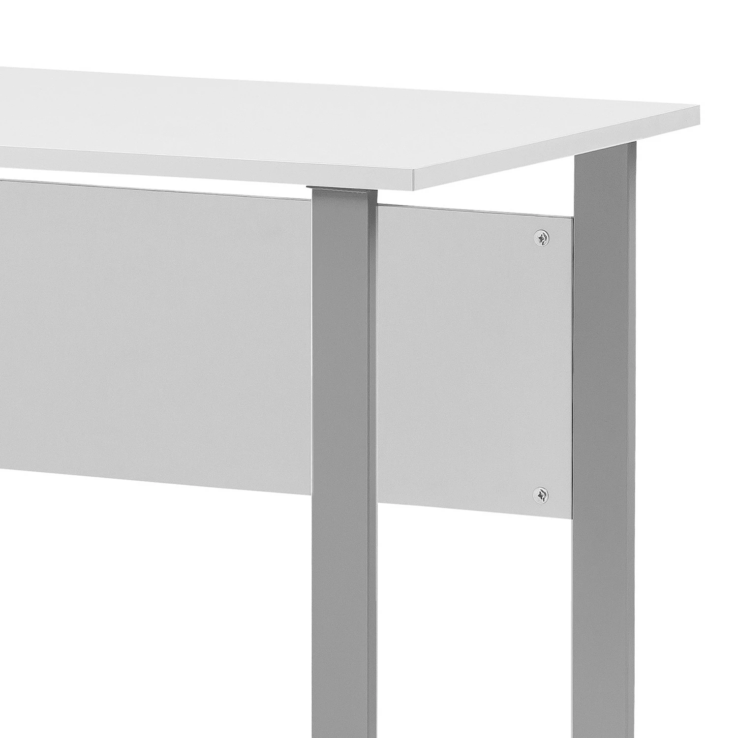 Furnitive Schreibtisch Vernas I - Kreideweiß / Silber 6 Furnitive Schreibtisch Vernas I - Kreideweiß / Silber – Bild 4