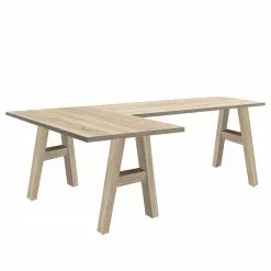 Mooved Eckschreibtisch Leeton I - Eiche Sanremo Hell Dekor