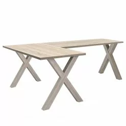 Mooved Eckschreibtisch Leeton II - Eiche Sanremo Hell Dekor