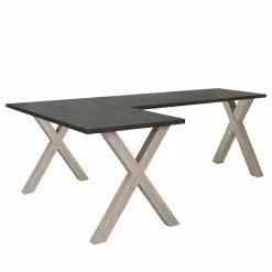 Mooved Eckschreibtisch Leeton II - Eiche / Anthrazit