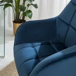 Furnitive Bürostuhl Valady I - Samt / Eisen - Blau / Schwarz -Büromöbel Verkäufe 1000230746 220629 023 MOOD DETAILS P000000001000230746 mood