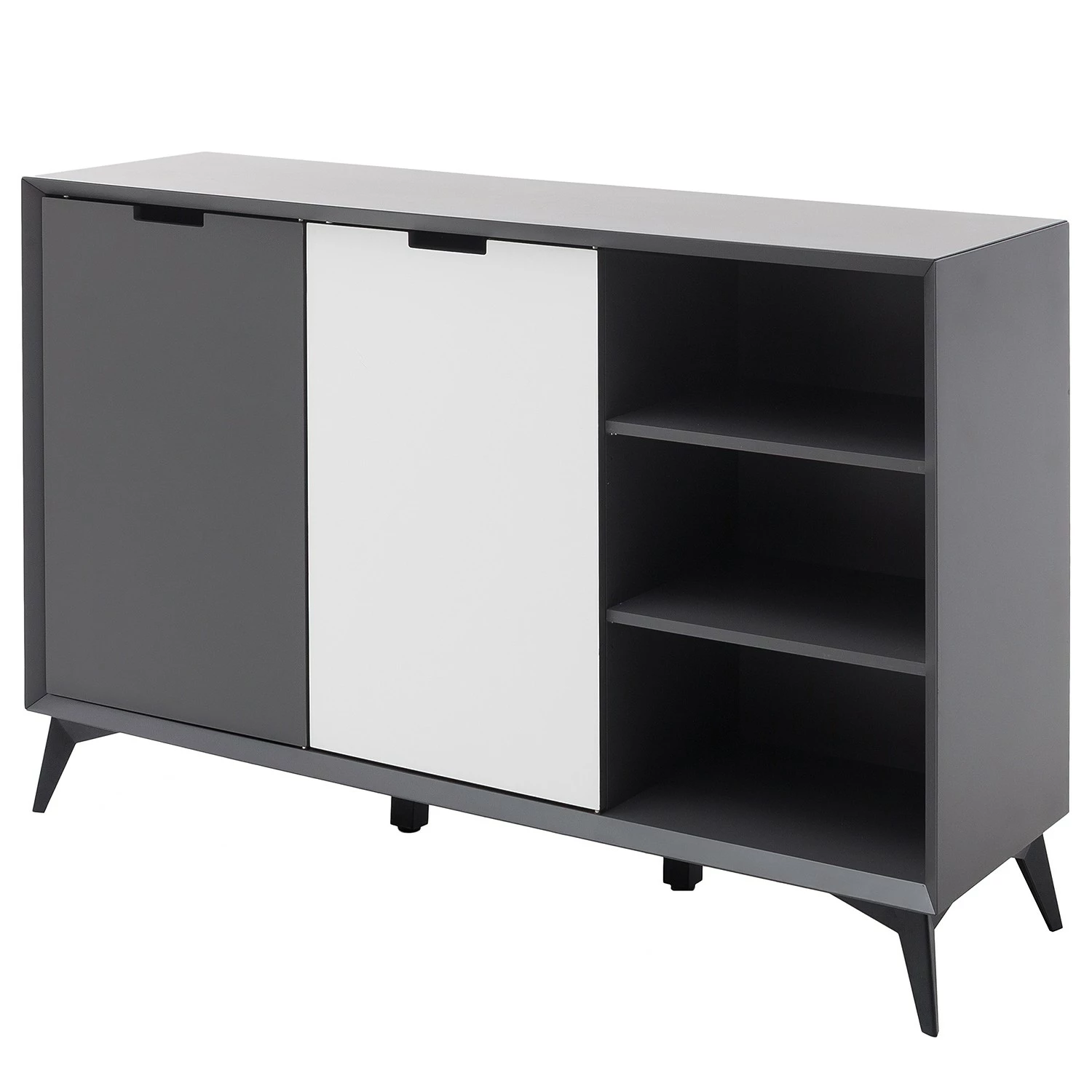 Loftscape Sideboard Nevez II - Weiß / Grau 4 Loftscape Sideboard Nevez II - Weiß / Grau – Bild 2