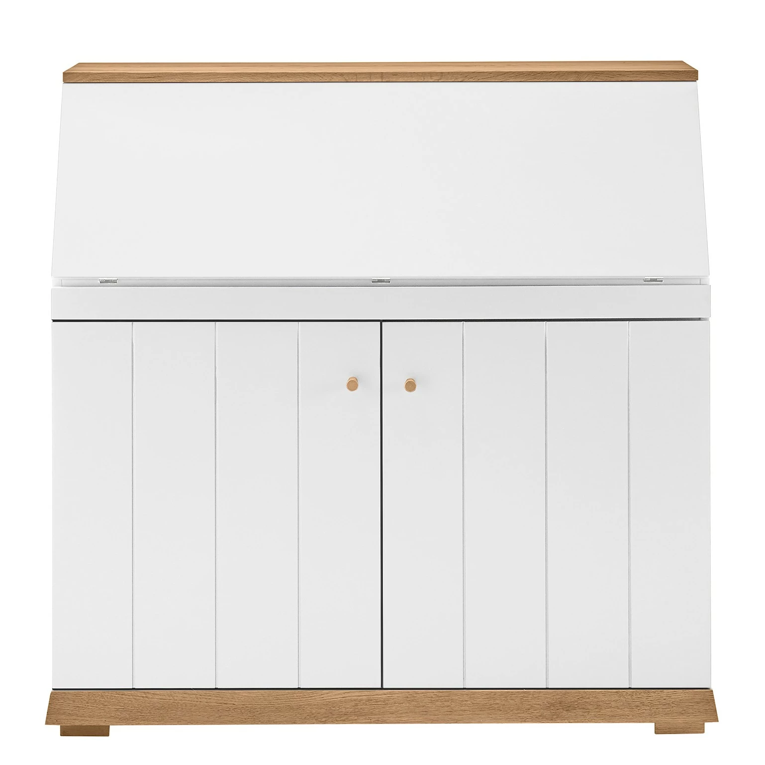 Furnitive Sekretär Whiteoak - MDF / Eiche Furnier - Weiß / Eiche 5 Furnitive Sekretär Whiteoak - MDF / Eiche Furnier - Weiß / Eiche – Bild 3