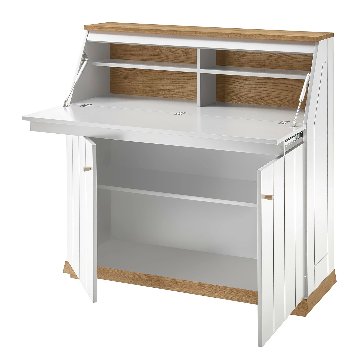 Furnitive Sekretär Whiteoak - MDF / Eiche Furnier - Weiß / Eiche 6 Furnitive Sekretär Whiteoak - MDF / Eiche Furnier - Weiß / Eiche – Bild 4