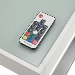 Furnitive LED Schreibtisch Vicq - Glas / Stahl - Weiß / Edelstahl -Büromöbel Verkäufe 1000233942 210415 15083100068 DETAILS P000000001000233942