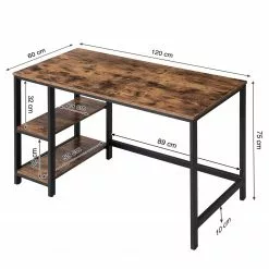 Red Living Schreibtisch Brillac - Eiche Rustikal Dekor - Breite: 120 cm -Büromöbel Verkäufe 1000235793 210118 06512900528 SKETCH DETAILS P000000001000235793 sketch