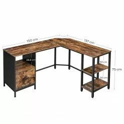 Red Living Eckschreibtisch Buxy III - Eiche Rustikal Dekor / Schwarz 13 Red Living Eckschreibtisch Buxy III - Eiche Rustikal Dekor / Schwarz -Büromöbel Verkäufe 1000235794 210118 06513800534 DETAILS P000000001000235794