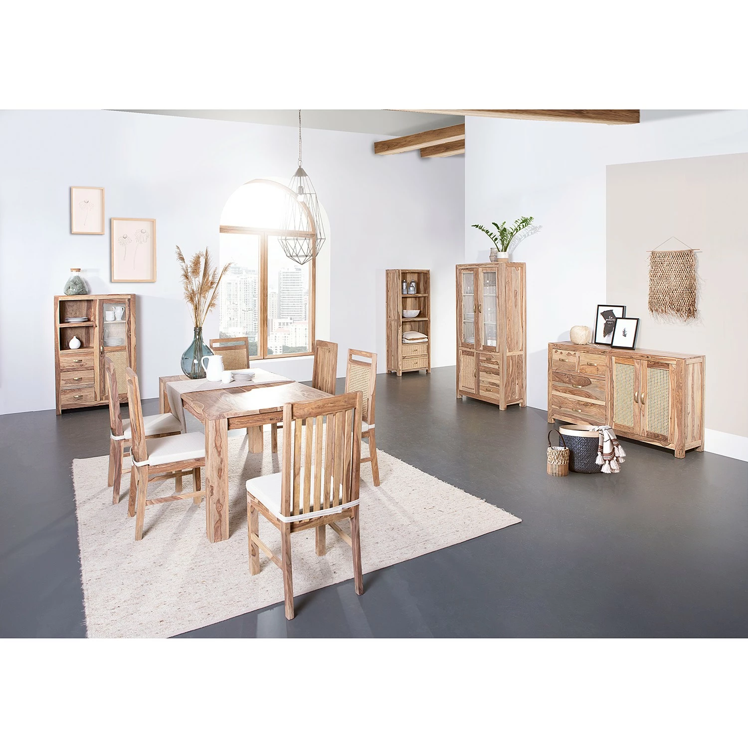 Naturoo Sideboard Rodern I - Sheesham massiv / Wiener Geflecht 5 Naturoo Sideboard Rodern I - Sheesham massiv / Wiener Geflecht – Bild 3