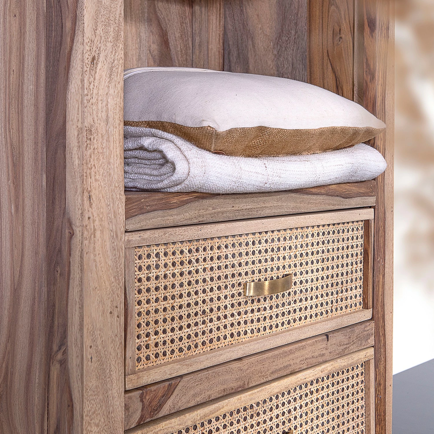 Naturoo Regal Rodern - Sheesham massiv / Wiener Geflecht 6 Naturoo Regal Rodern - Sheesham massiv / Wiener Geflecht – Bild 4