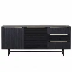 Red Living Sideboard Soyons - Akazie massiv / Metall - Schwarz / Gold -Büromöbel Verkäufe 1000239501 210108 13372100059 DETAILS P000000001000239501
