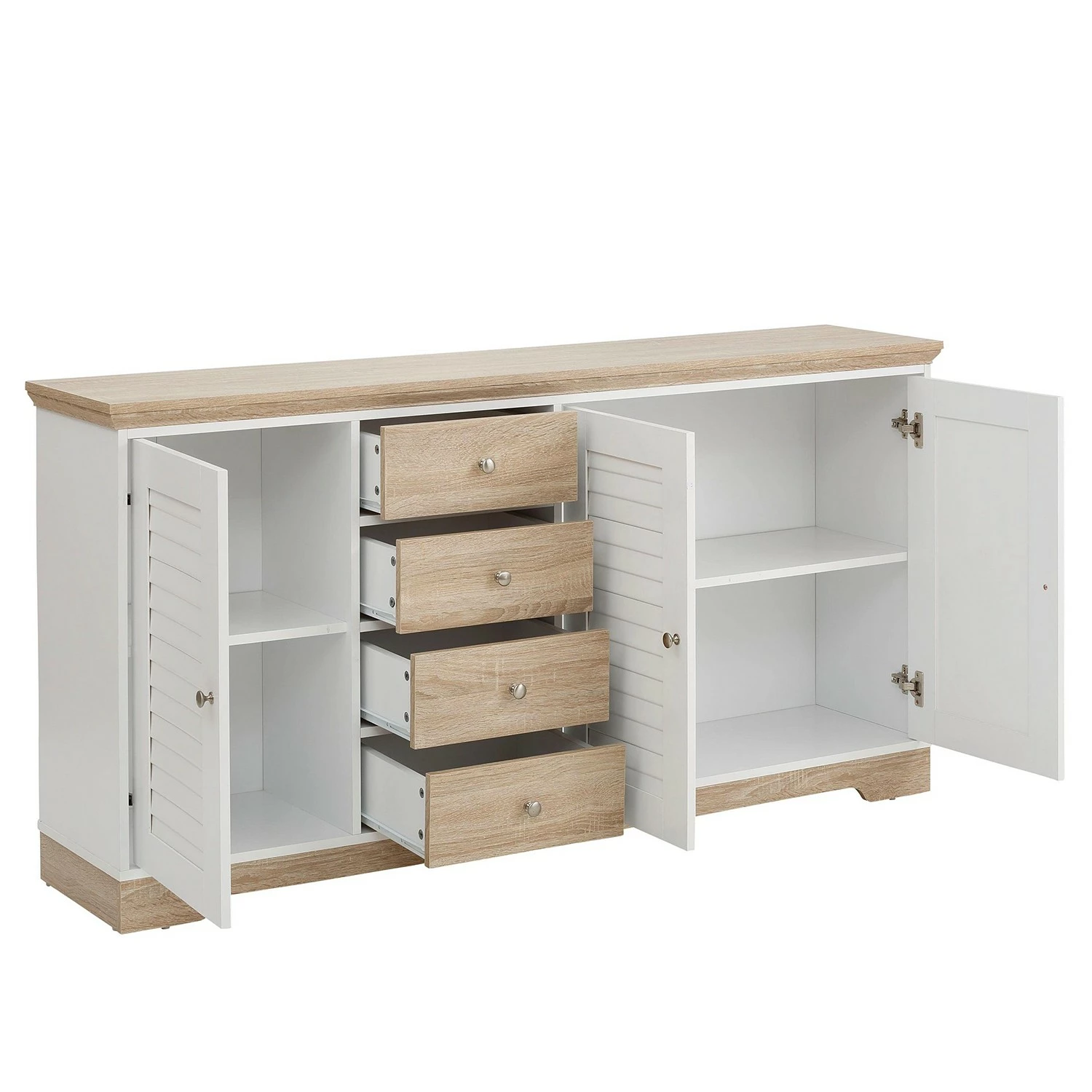 Ridgevalley Sideboard Rebais I - Weiß / Beige 4 Ridgevalley Sideboard Rebais I - Weiß / Beige – Bild 2