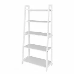 Mørteens Leiterregal Vejen - Bambus massiv - Weiß