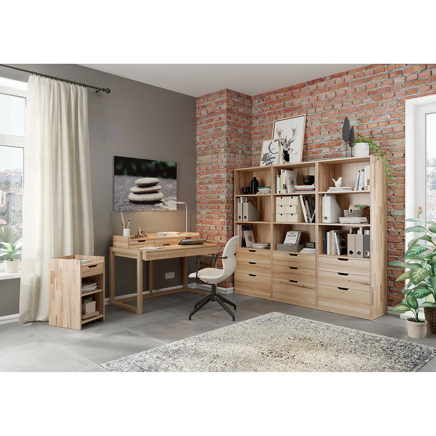 Aktenschrank Gracay - Kernbuche 4 Aktenschrank Gracay - Kernbuche – Bild 2