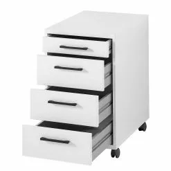 Furnitive Rollcontainer Lemuy - Weiß / Anthrazit -Büromöbel Verkäufe 1000245002 210504 06310700096 DETAILS P000000001000245002