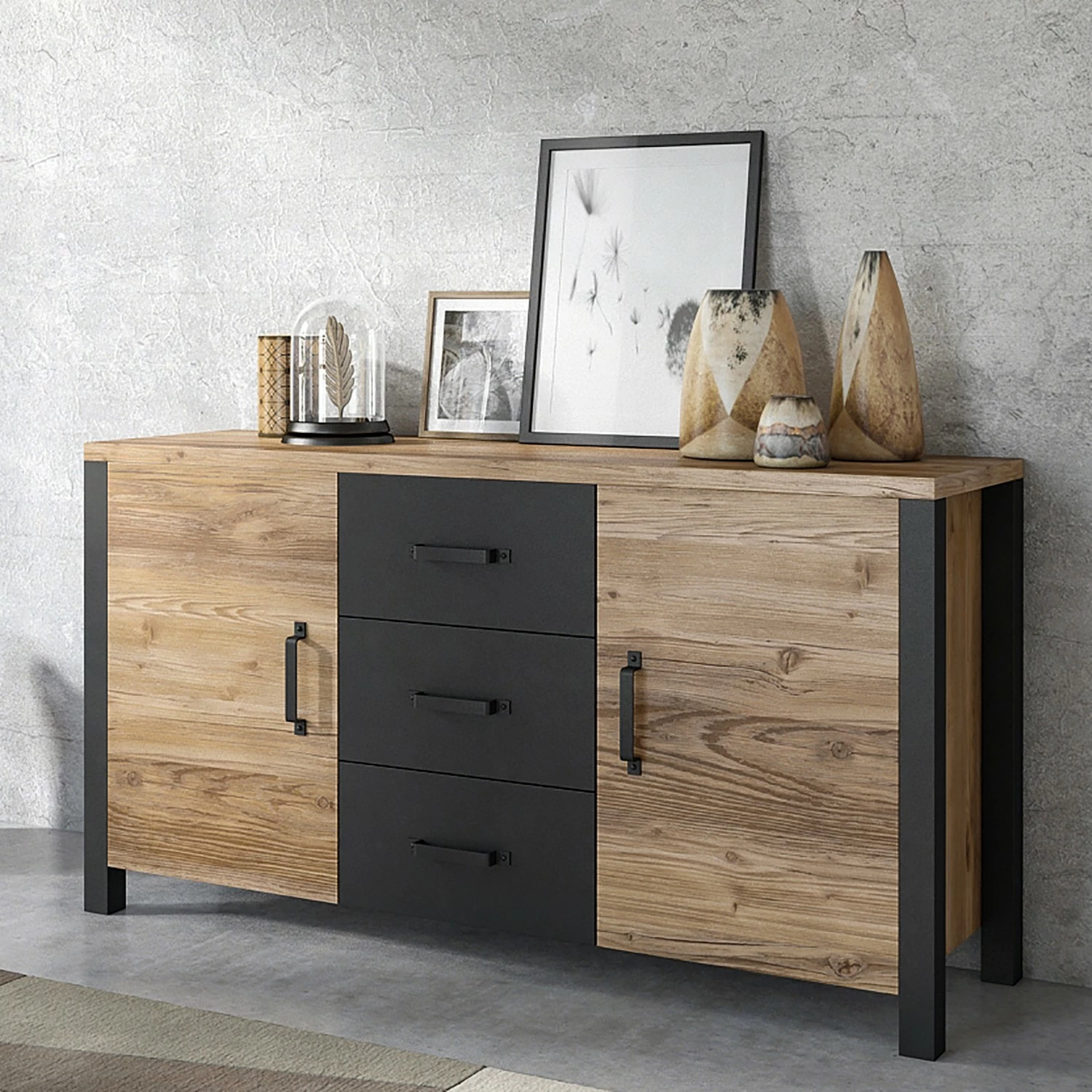 Red Living Sideboard Velleron I - Fichte Dekor 4 Red Living Sideboard Velleron I - Fichte Dekor – Bild 2
