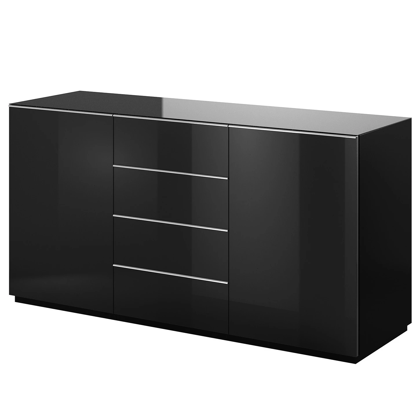 Loftscape Sideboard Habas II - Glas - Schwarz 3 Loftscape Sideboard Habas II - Glas - Schwarz