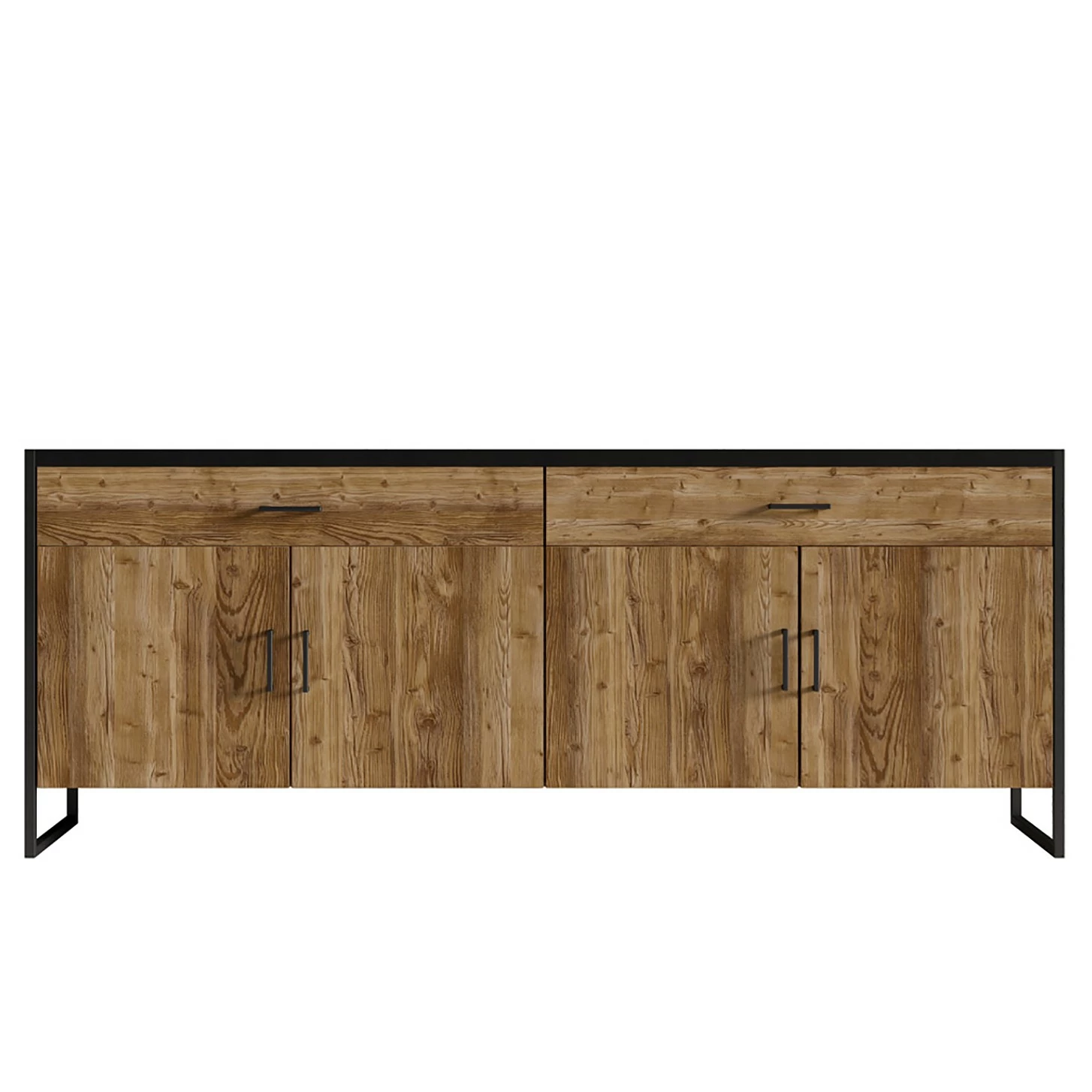 Red Living Sideboard Turriers - Fichte Dekor / Matt Schwarz 5 Red Living Sideboard Turriers - Fichte Dekor / Matt Schwarz – Bild 3