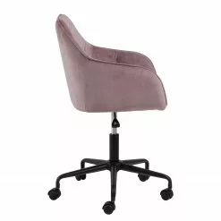 Jack & Alice Bürostuhl Magrin - Samt / Eisen - Altrosa -Büromöbel Verkäufe 1000246590 210209 12132300287 DETAILS P000000001000246590