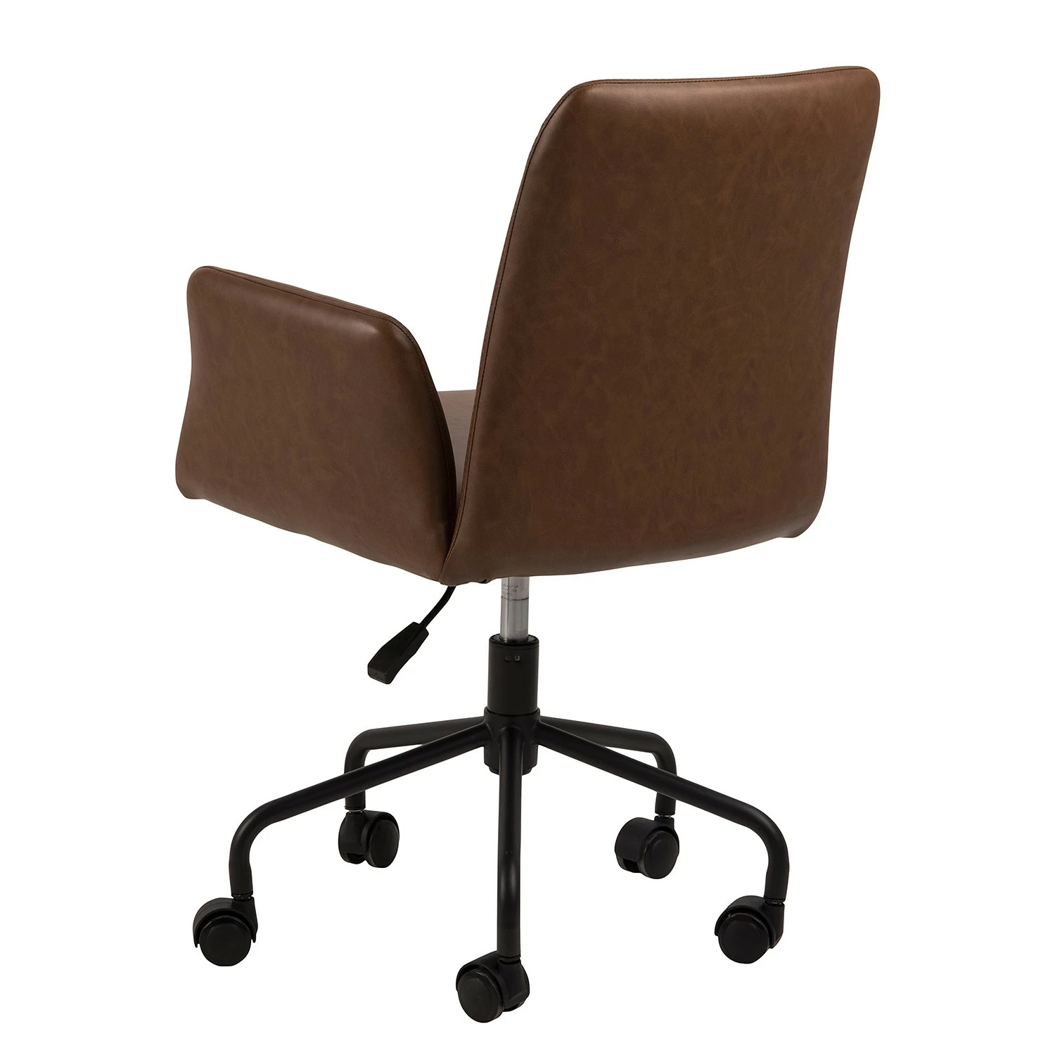 Fredriks Bürostuhl Mailly - Kunstleder / Eisen - Vintage Braun / Schwarz 6 Fredriks Bürostuhl Mailly - Kunstleder / Eisen - Vintage Braun / Schwarz – Bild 4