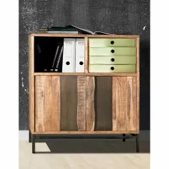 Ars manufacti Büroschrank Domme - Akazie massiv / Eisen - Akazie / Anthrazit -Büromöbel Verkäufe 1000246786 211001 143536000023 MOOD DETAILS P000000001000246786 mood