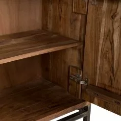 Ars manufacti Büroschrank Domme - Akazie massiv / Eisen - Akazie / Anthrazit -Büromöbel Verkäufe 1000246786 220318 038 DETAILS P000000001000246786