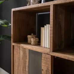 Ars manufacti Büroschrank Domme - Akazie massiv / Eisen - Akazie / Anthrazit -Büromöbel Verkäufe 1000246786 220705 022 MOOD DETAILS P000000001000246786 mood