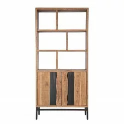 Ars manufacti Büroregal Domme - Akazie massiv / Eisen - Akazie / Anthrazit -Büromöbel Verkäufe 1000246832 220406 030 DETAILS P000000001000246832