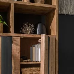 Ars manufacti Büroregal Domme - Akazie massiv / Eisen - Akazie / Anthrazit -Büromöbel Verkäufe 1000246832 220705 022 MOOD DETAILS P000000001000246832 mood