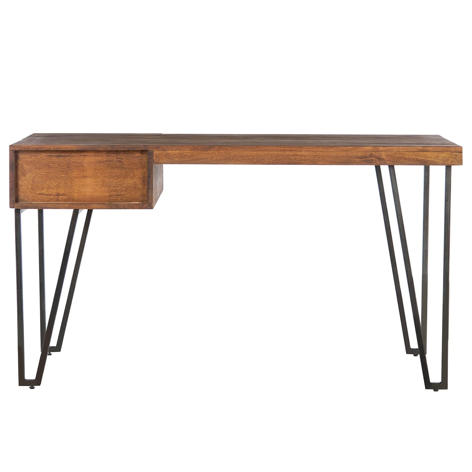 Wolf-Möbel Schreibtisch Bubry - Akazie massiv / Eisen - Akazie / Anthrazit 7 Wolf-Möbel Schreibtisch Bubry - Akazie massiv / Eisen - Akazie / Anthrazit – Bild 5