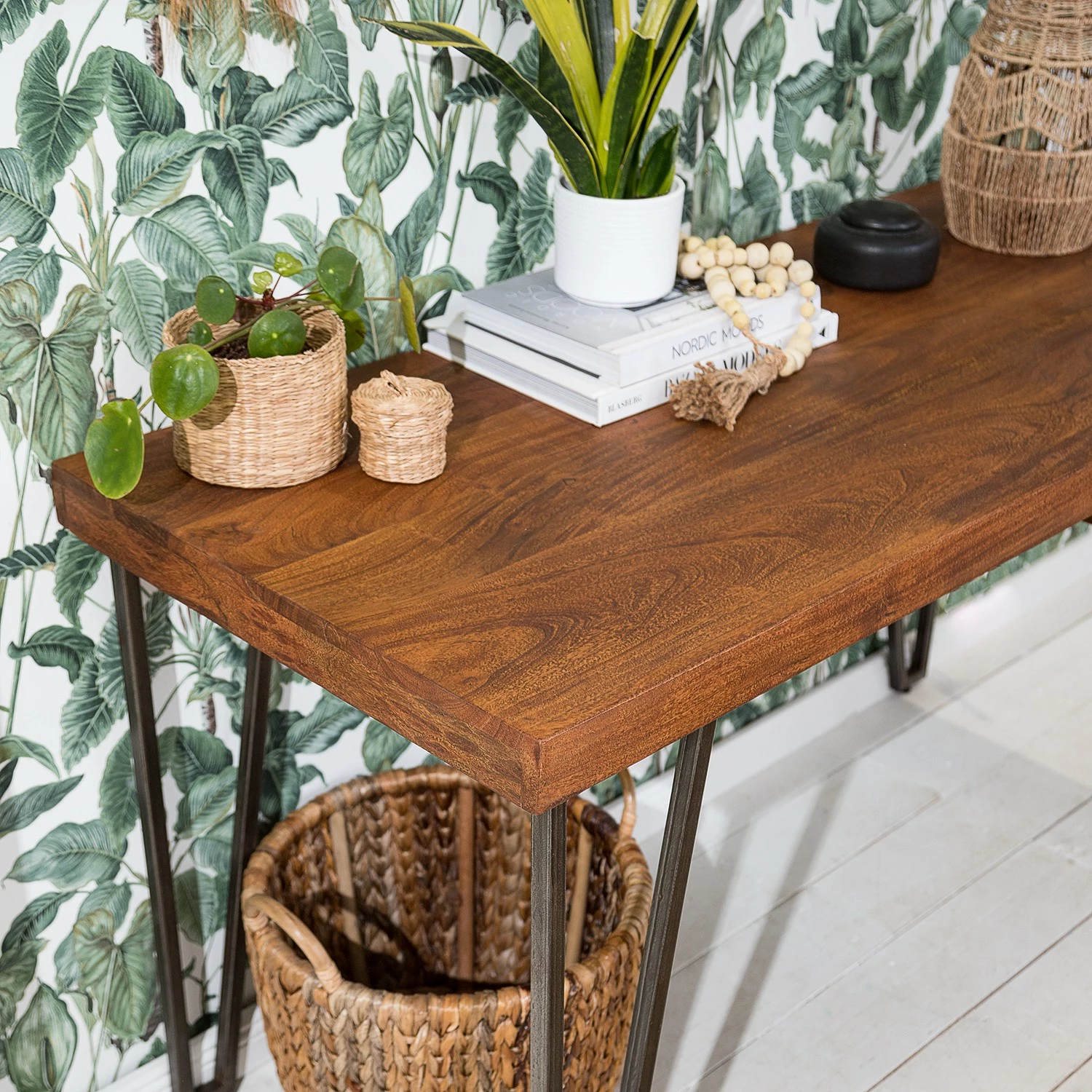 Wolf-Möbel Schreibtisch Bubry - Akazie massiv / Eisen - Akazie / Anthrazit 13 Wolf-Möbel Schreibtisch Bubry - Akazie massiv / Eisen - Akazie / Anthrazit – Bild 11