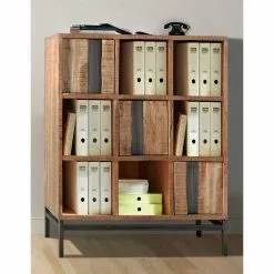 Ars manufacti Büroregal Domme II - Akazie massiv / Eisen - Akazie / Anthrazit -Büromöbel Verkäufe 1000246834 211001 14353700034 MOOD DETAILS P000000001000246834 mood