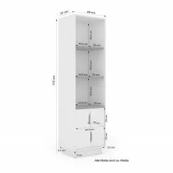 Furnitive Regal Paroy - Weiß / Grau -Büromöbel Verkäufe 1000248352 210217 09444900036 SKETCH DETAILS P000000001000248352 sketch