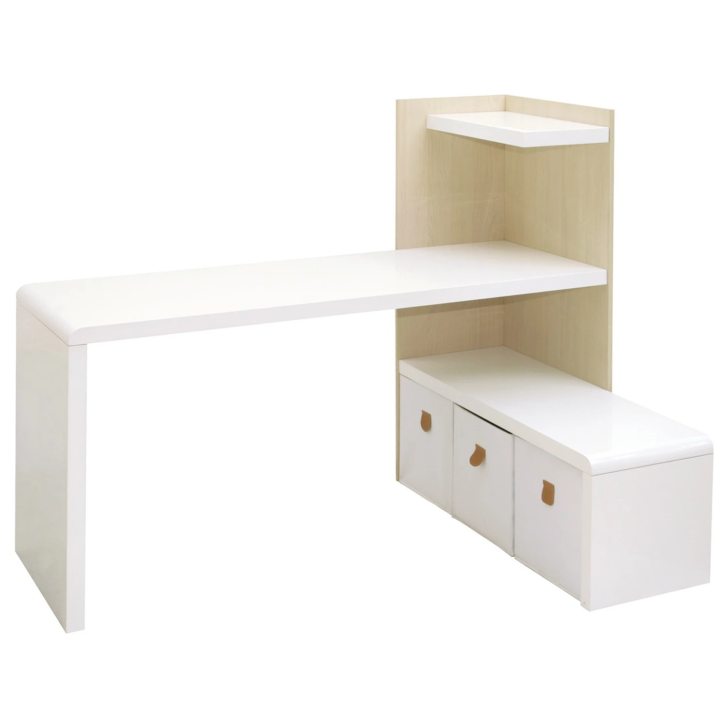 Furnitive Schreibtisch Fuilla I - Weiß / Eiche Dekor 3 Furnitive Schreibtisch Fuilla I - Weiß / Eiche Dekor