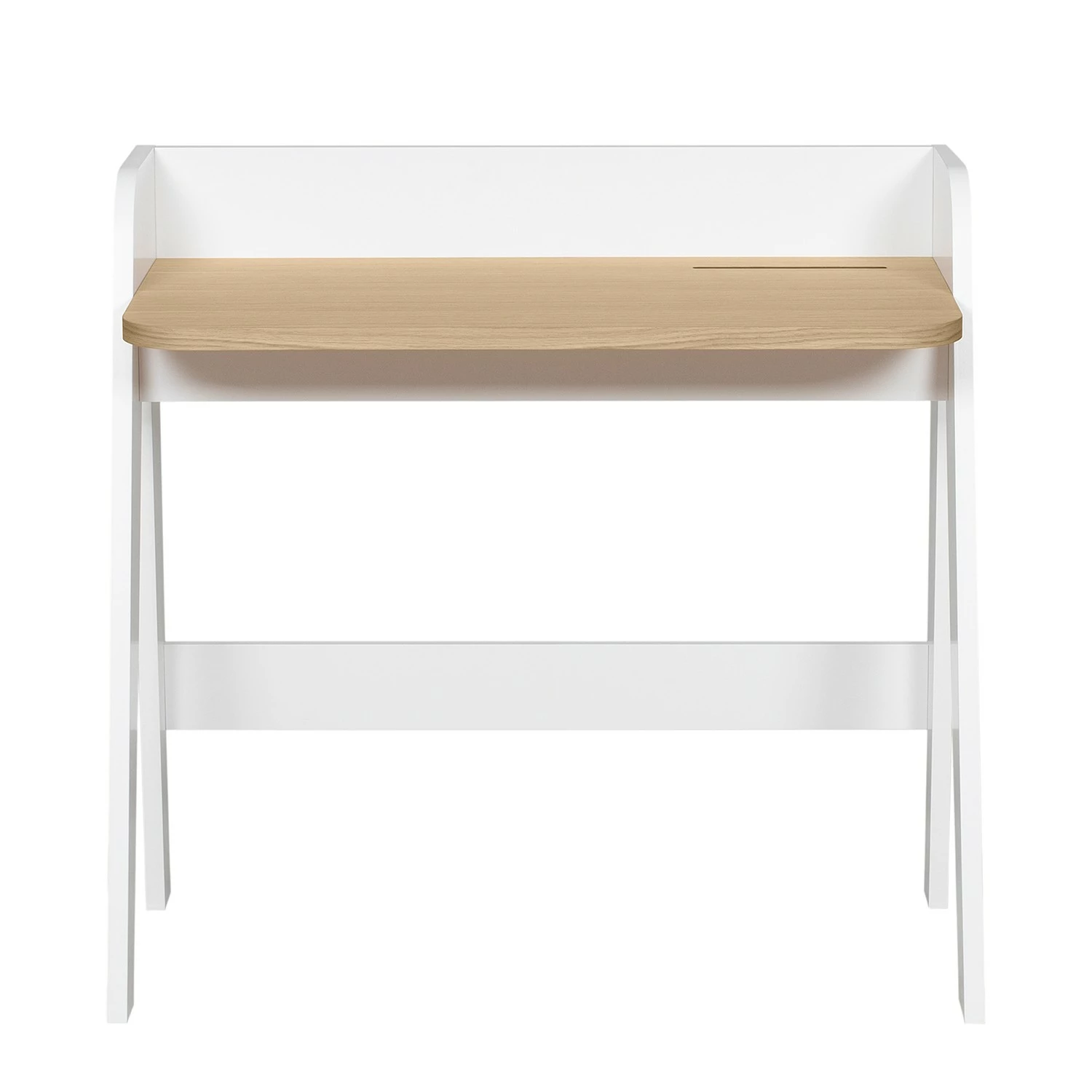 Temahome Schreibtisch Fiore - Wabenplatte - Eiche / Weiß 6 Temahome Schreibtisch Fiore - Wabenplatte - Eiche / Weiß – Bild 4