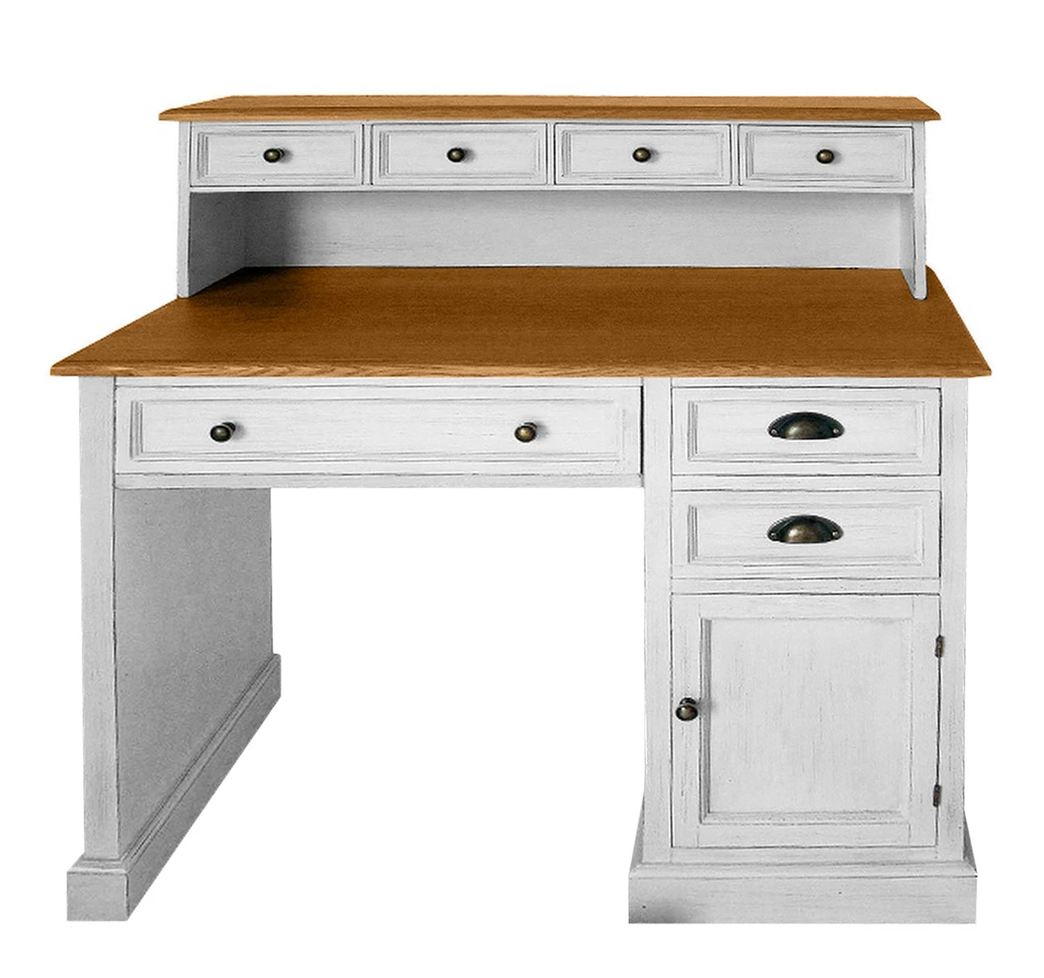 Ridgevalley Schreibtisch Moirans - Tanne teilmassiv - Tanne / Weiß 3 Ridgevalley Schreibtisch Moirans - Tanne teilmassiv - Tanne / Weiß