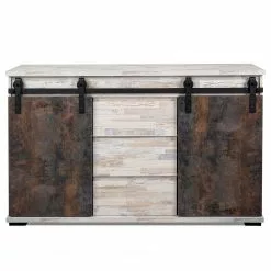 Maison Belfort Sideboard Janze I - Kiefer Weiß Dekor / Vintage Braun -Büromöbel Verkäufe 1000254985 210322 08500500016 DETAILS P000000001000254985