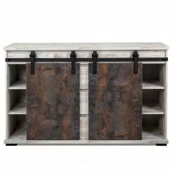 Maison Belfort Sideboard Janze I - Kiefer Weiß Dekor / Vintage Braun -Büromöbel Verkäufe 1000254985 210322 08500600017 DETAILS P000000001000254985