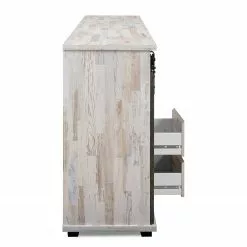 Maison Belfort Sideboard Janze II - Kiefer Weiß Dekor / Vintage Braun -Büromöbel Verkäufe 1000254986 210322 08502400029 DETAILS P000000001000254986