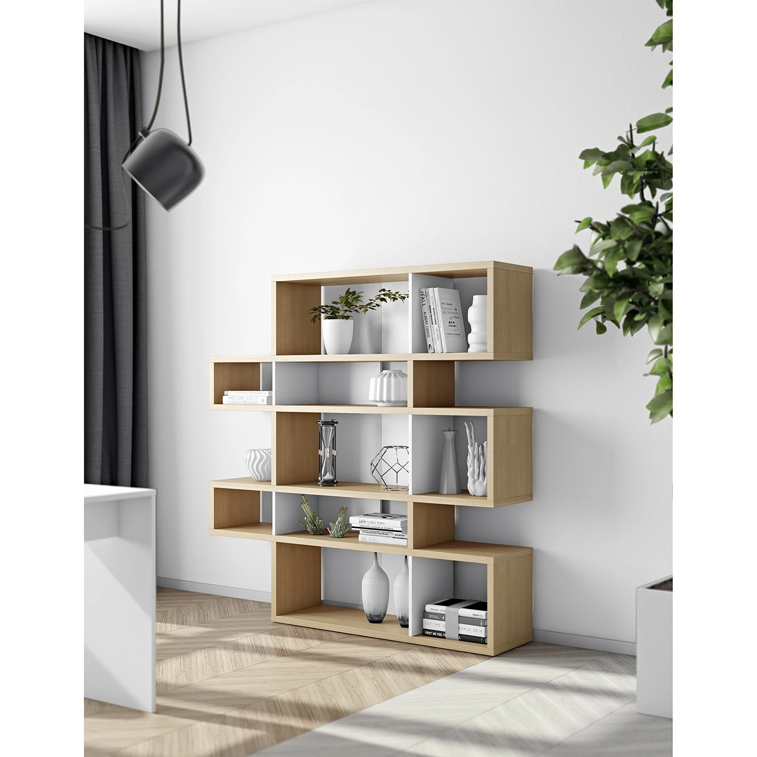 Temahome Regal London II - Eiche / Weiß 5 Temahome Regal London II - Eiche / Weiß – Bild 3