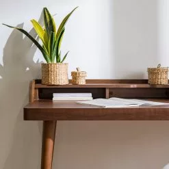 Ars Natura Schreibtisch Napo - Walnuss Dekor -Büromöbel Verkäufe 1000256381 220524 030 DETAILS P000000001000256381