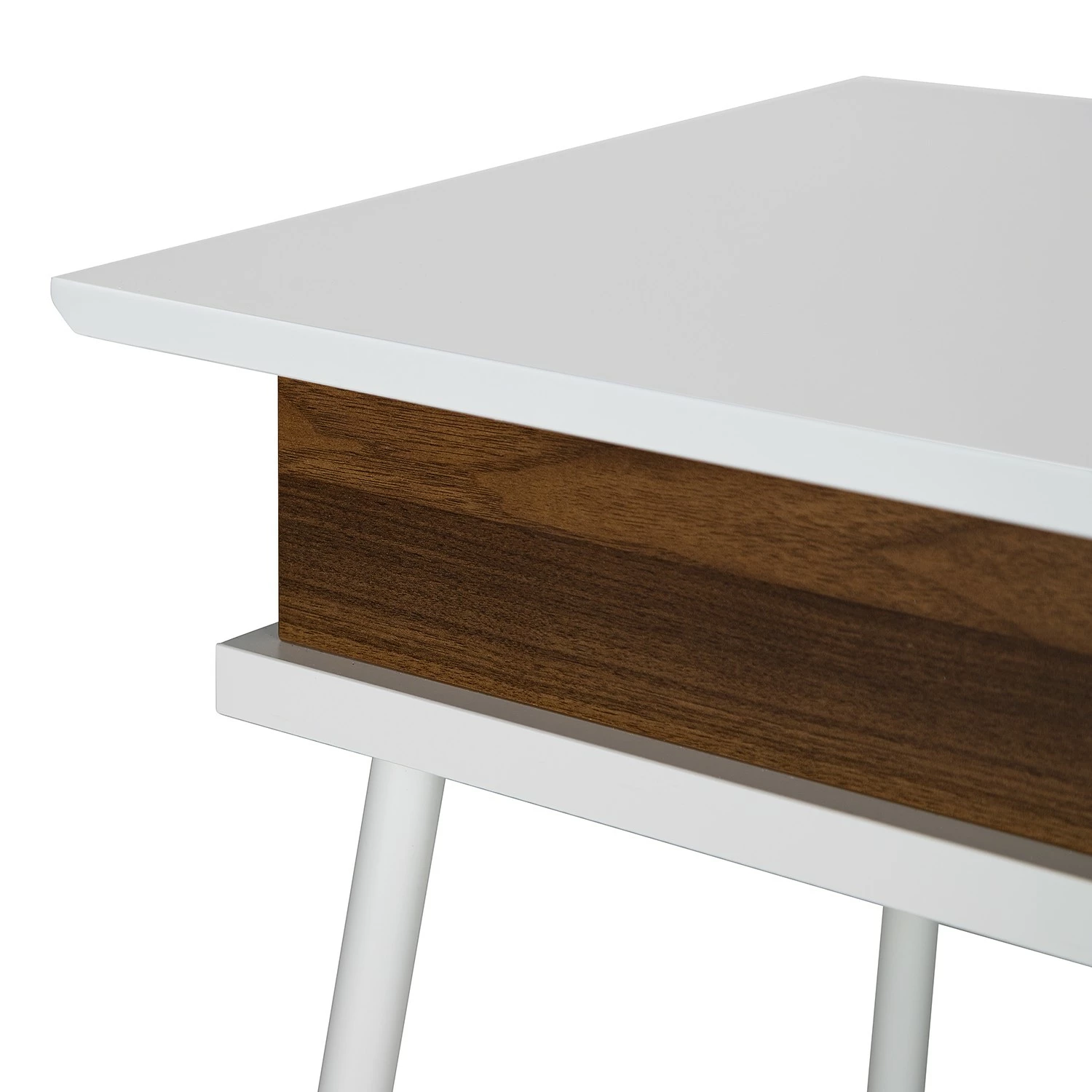 Fredriks Schreibtisch Paide - (Höhenverstellbar) - Hochglanz Weiß / Walnuss Dekor 16 Fredriks Schreibtisch Paide - (Höhenverstellbar) - Hochglanz Weiß / Walnuss Dekor – Bild 14